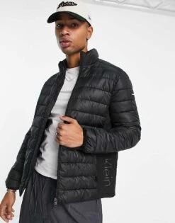 Calvin Klein Lightweight Puffer Jacket In Black For Men