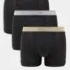 Calvin Klein ASOS Exclusive 3-pack Of Trunks With Contrast Waistbands In Black For Men