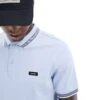 Calvin Klein Stretch Pique Multi Tipping Polo In Blue For Men Kentucky Blue
