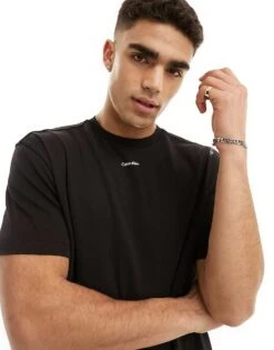 Calvin Klein Nano Logo T-shirt In Black For Men Ck Black