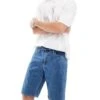 Calvin Klein Denim Shorts In Mid Wash For Men Denim Medium