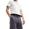 Calvin Klein Modern Twill Belted Slim Shorts In Grey For Men Iron Gate