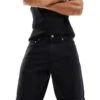 Calvin Klein Jeans Slim Denim Shorts In Black Wash For Men Denim Black