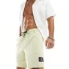Calvin Klein Jeans Linen Shorts In Green For Men Green Haze