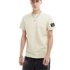 Calvin Klein Jeans Badge Waffle T-shirt In Sand For Men