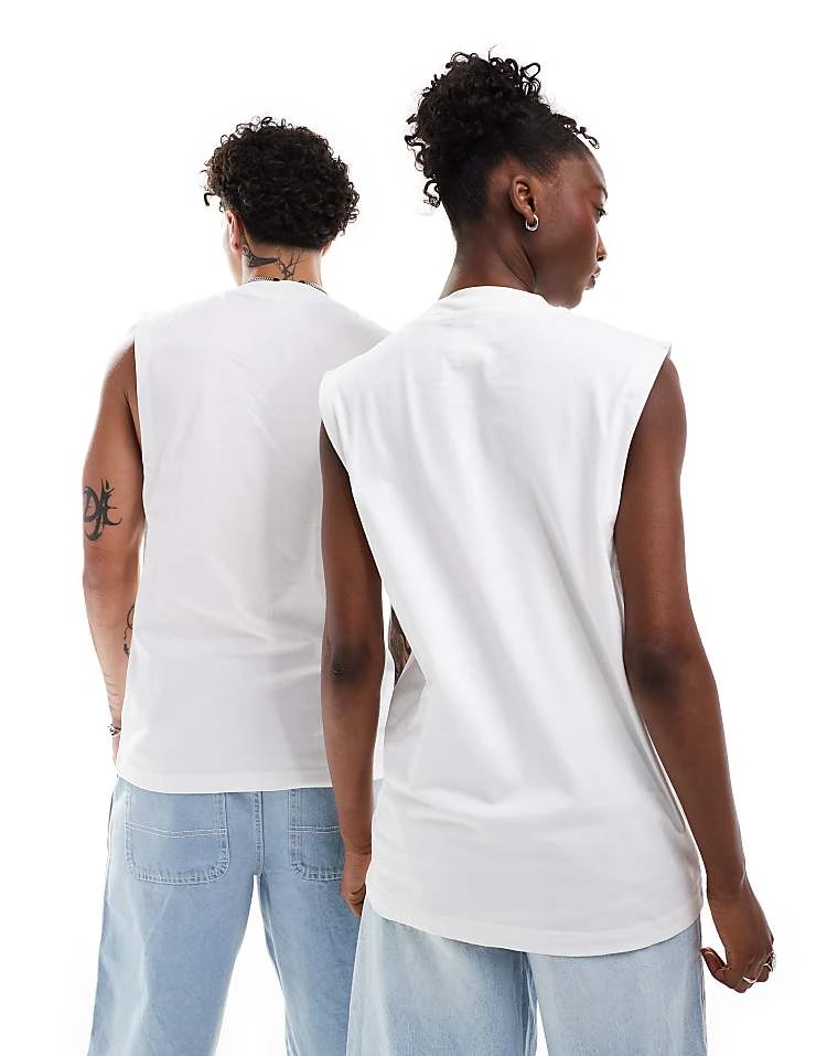 Calvin Klein Jeans Pride Unisex Graphic Vest Top In White For Unisex - Image 2