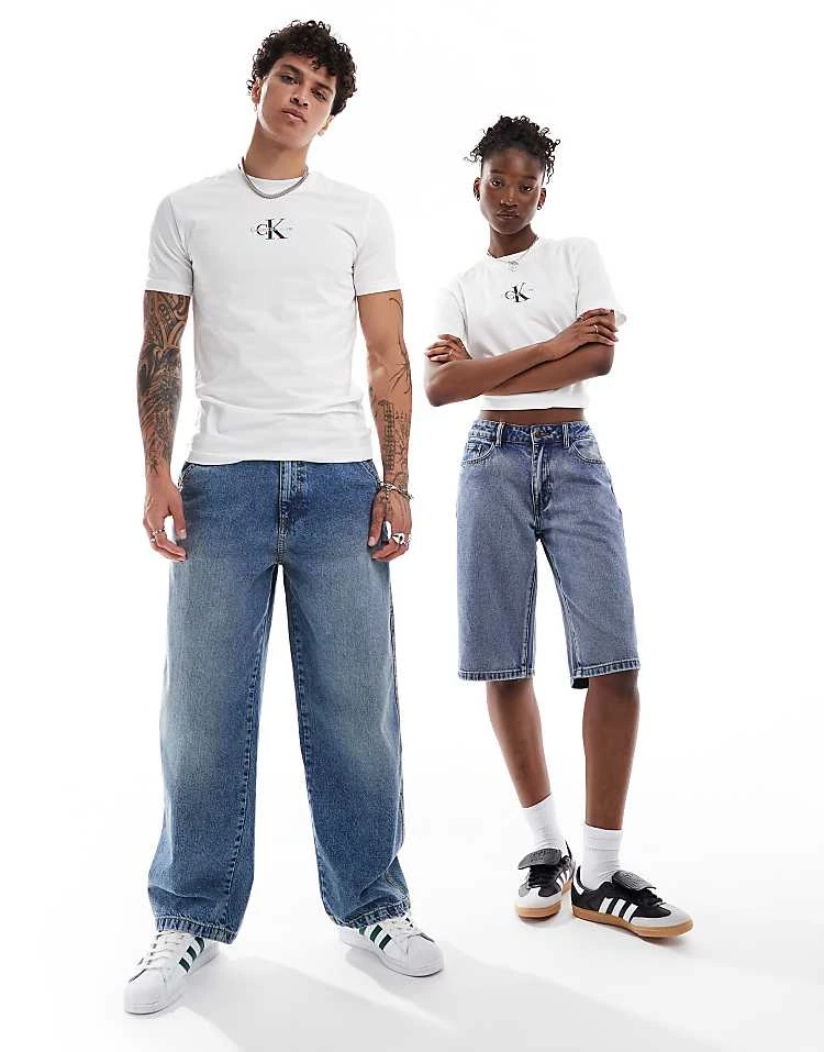 Calvin Klein Jeans Pride Unisex Slim T-shirt In White For Unisex - Image 2