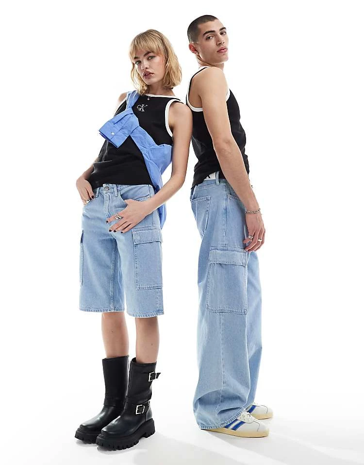 Calvin Klein Jeans Monologo Ringer Tank In Black - ASOS Exclusive For Unisex Ck Black - Image 2