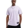 Calvin Klein Jeans Oversized Badge T-shirt In Pastel Lilac For Men