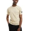 Calvin Klein Jeans Badge Logo T-shirt In Beige For Men Pale Khaki