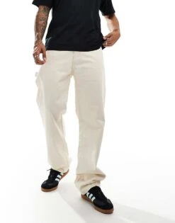 Calvin Klein Jeans 90s Straight Carpenter Jeans In White For Men Denim Light