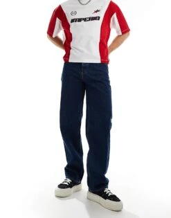 Calvin Klein Jeans Authentic Straight Jeans In Dark Wash For Men Denim Dark