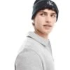 Calvin Klein Jeans Monologo Embroidered Beanie In Black For Men