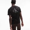 Calvin Klein Jeans Monologo Backprint T-shirt In Black For Men Ck Black