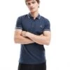 Calvin Klein Jeans Logo Tipped Polo In Navy For Men Ink