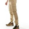 Calvin Klein Jeans Slim Cargo Trousers In Beige For Men Travertine