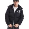 Calvin Klein Jeans Essentials Puffer Jacket In Black For Men Ck Black