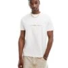 Calvin Klein Jeans Chenille Monologo T-shirt In White For Men Ivory