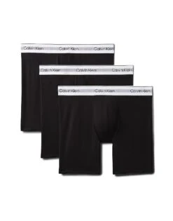 Calvin Klein Modern Air Active 3 Pack Long Boxer Brief In Black For Men