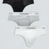 Calvin Klein Modern Cotton 3 Pack Hip Brief In Black/grey/white For Men Multi