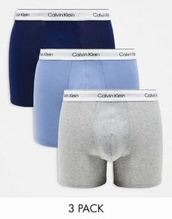 Calvin Klein Modern Cotton 3 Pack Boxer Brief In Multi For Men