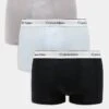 Calvin Klein Modern Cotton 3 Pack Trunk In Black/white/neutral For Men Multi