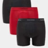 Calvin Klein Modern Cotton Holiday 3 Pack Boxer Brief In Black/red For Men Multi