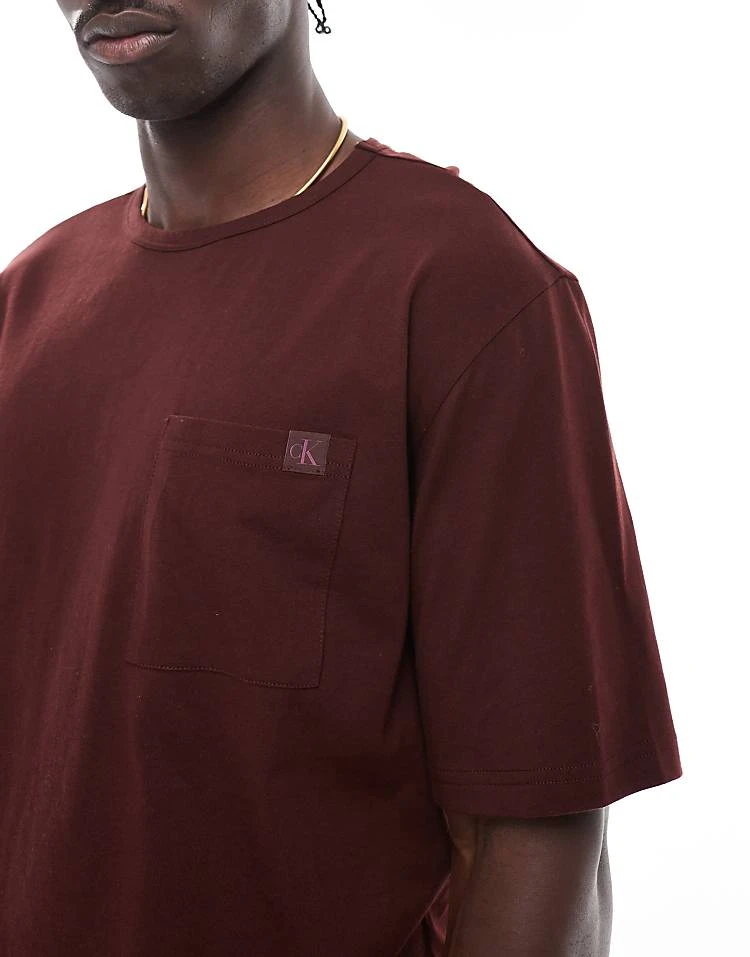 Calvin Klein CK Established Sleep Short Set In Red For Men - Image 3