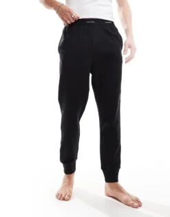 Calvin Klein Modern Cotton Lounge Jogger With Logo Waistband In Black For Men