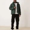 Calvin Klein Hooded Quilt Puffer Jacket In Mid Green For Men