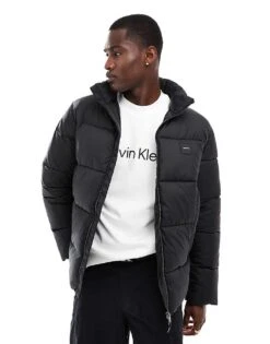 Calvin Klein Quilt Puffer Jacket In Black For Men Ck Black