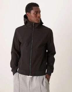 Calvin Klein Soft Shell Jacket In Black For Men Ck Black