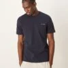 Calvin Klein Micro Logo Interlock T-shirt In Navy For Men Night Sky