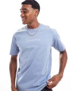 Calvin Klein Hero Logo Comfort T-shirt In Light Blue For Men Troposhere