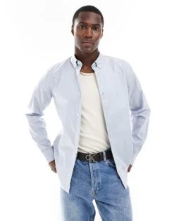 Calvin Klein Oxford Shirt In Light Blue For Men Troposhere