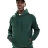 Calvin Klein Embroidered Logo Hoodie In Mid Green For Men