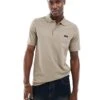 Calvin Klein Stretch Pique Polo In Beige For Men Brindle