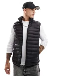 Calvin Klein Quilt Gilet In Black For Men Ck Black