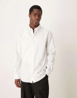 Calvin Klein Regular Oxford Shirt In White For Men Bright White