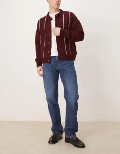 Calvin Klein Jeans Standard Straight Jeans In Dark Wash For Men Denim Dark