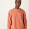 Calvin Klein Jeans Velvet Logo Sweatshirt In Burnt Orange For Men Aragon