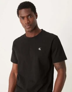 Calvin Klein Jeans Text Backprint Graphic T-shirt In Black For Men Ck Black