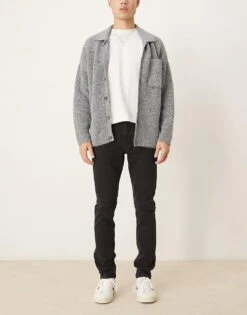 Calvin Klein Jeans Slim Tapered Jeans In Black Wash For Men Denim Black