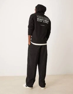 Calvin Klein Jeans Text Backprint Hoodie In Black For Men Ck Black