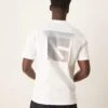 Calvin Klein Jeans Ombre Backprint Graphic T-shirt In White For Men Bright White
