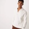 Calvin Klein Jeans Cosy Longsleeve Polo Top In Off White - ASOS Exclusive For Men Ivory