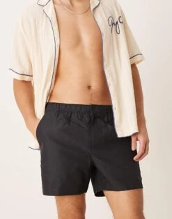 Calvin Klein Tailored Swim Shorts - Ck Refined In Pvh Black For Men