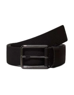 Calvin Klein Leather Belt In Pvh Black For Men