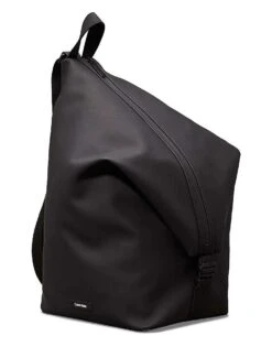 Calvin Klein Convertible Sling Bag In Black Rubberized For Men