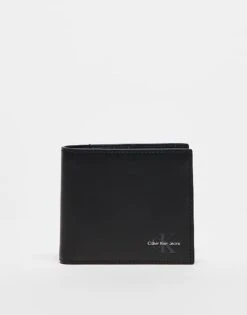Calvin Klein Jeans Bifold Wallet In Black For Men Na Black